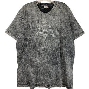 VTG The Hammer T Shirt Mens Acid Wash Tee Size XL Y2K Ash Black Gray